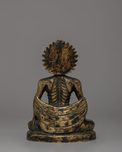 Handcrafted Bronze Fasting Buddha | Symbol of Enlightenment