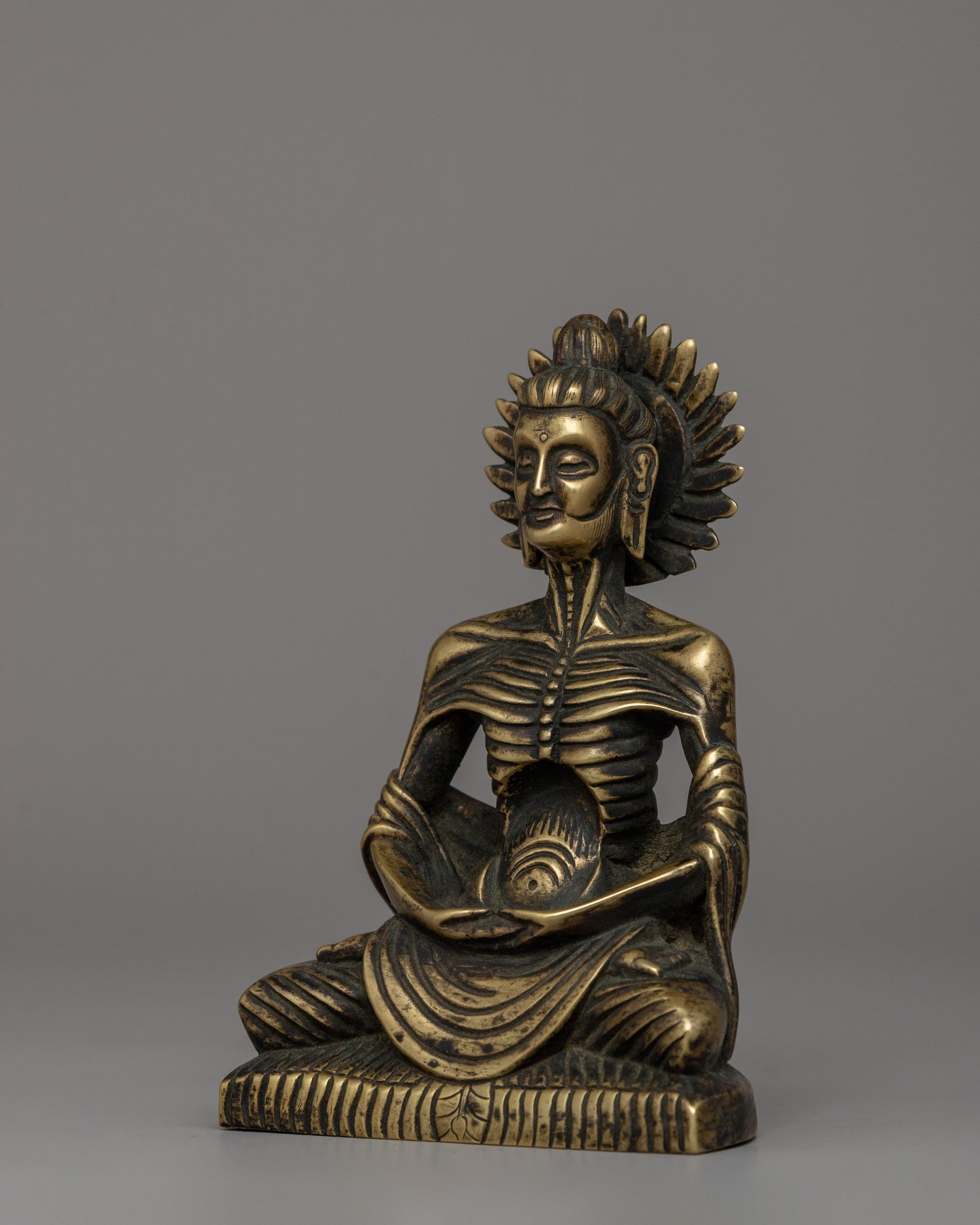 Handcrafted Bronze Fasting Buddha | Symbol of Enlightenment