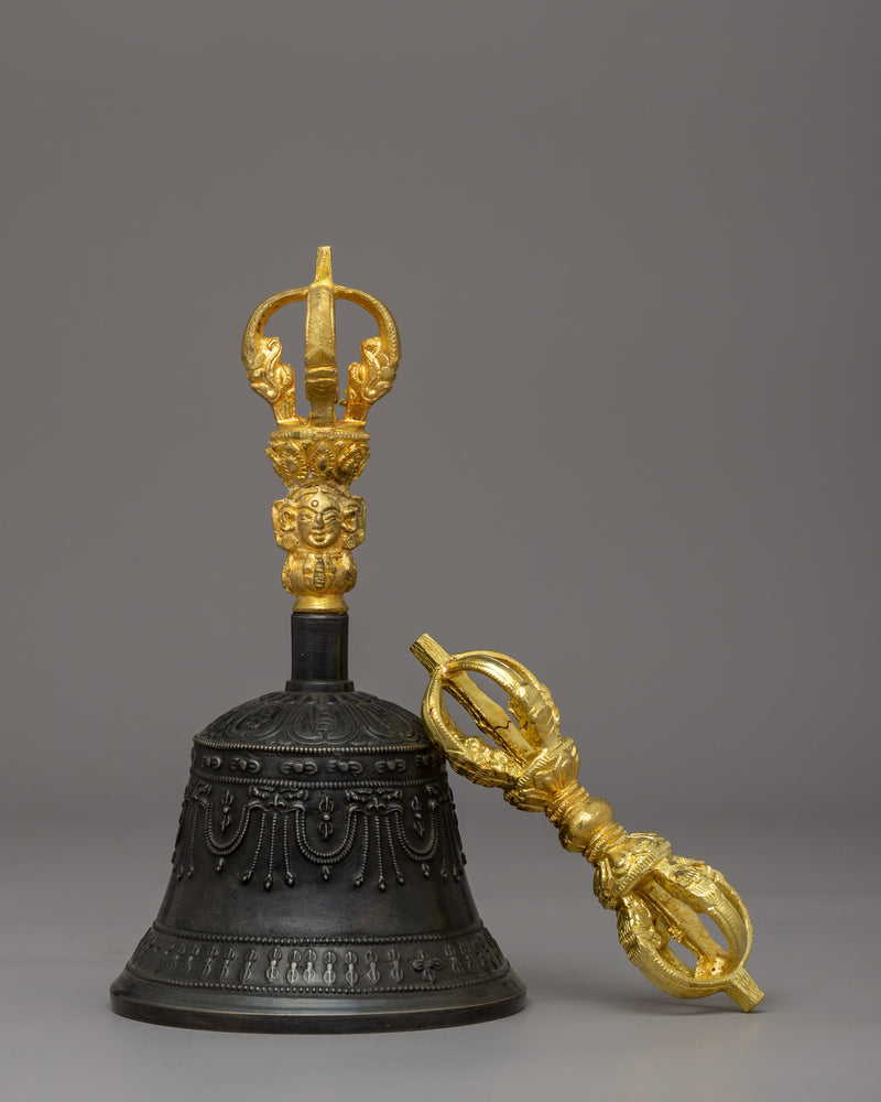 Bell and Vajra Sacred Items for Altar | Religious Dharma Artwork