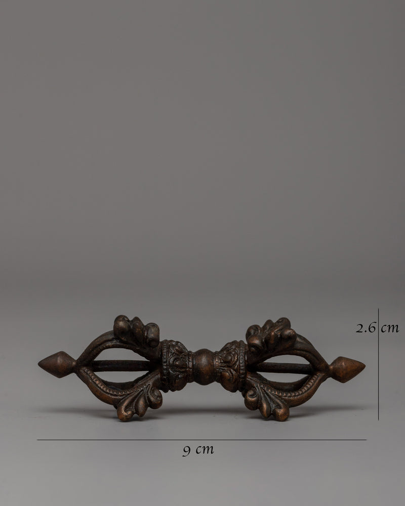 Ritual Tool Oxidized Copper Vajra | Tibetan Buddhist Dorje