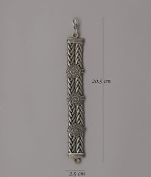 Braided White Metal Bracelet |  Intricate Artisan Craftsmanship
