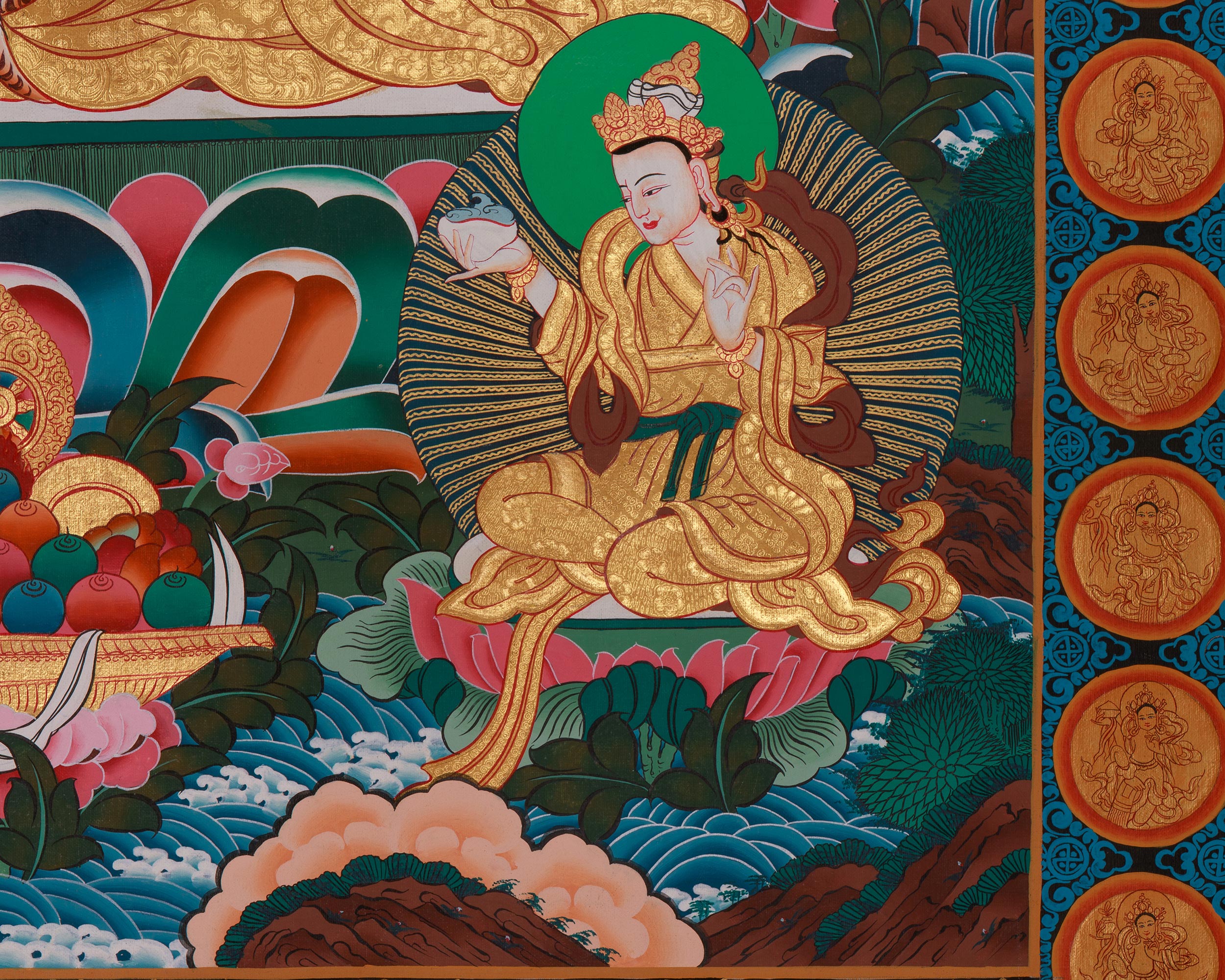 Tibetan deity Guru Rinpoche Thangka | Padmasambhava Thangka