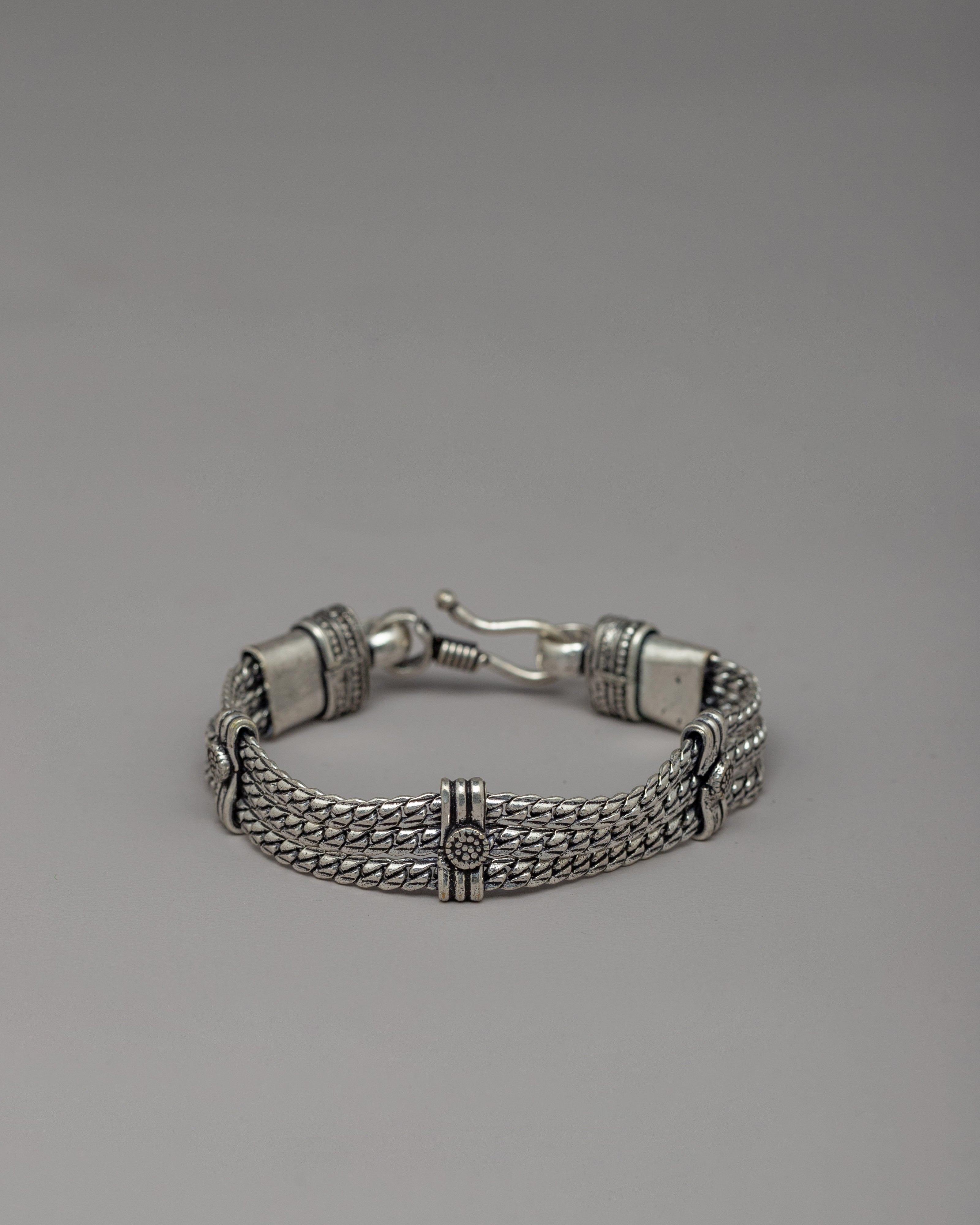 Beautiful White Metal Bracelet | Timeless Symbol of Artistry