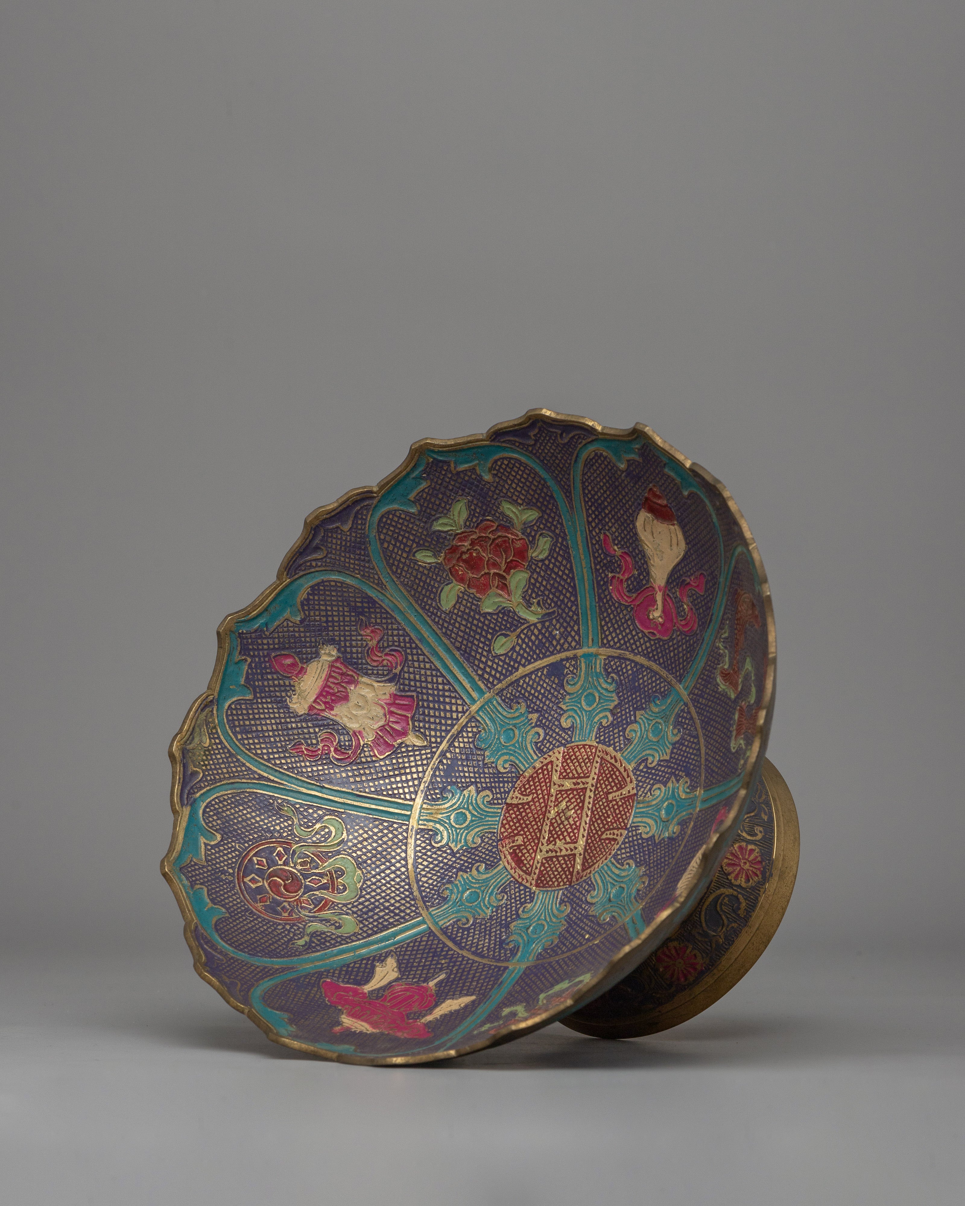 Himalayan Ritual Food Tray | Sacred Buddhist Offering Plate