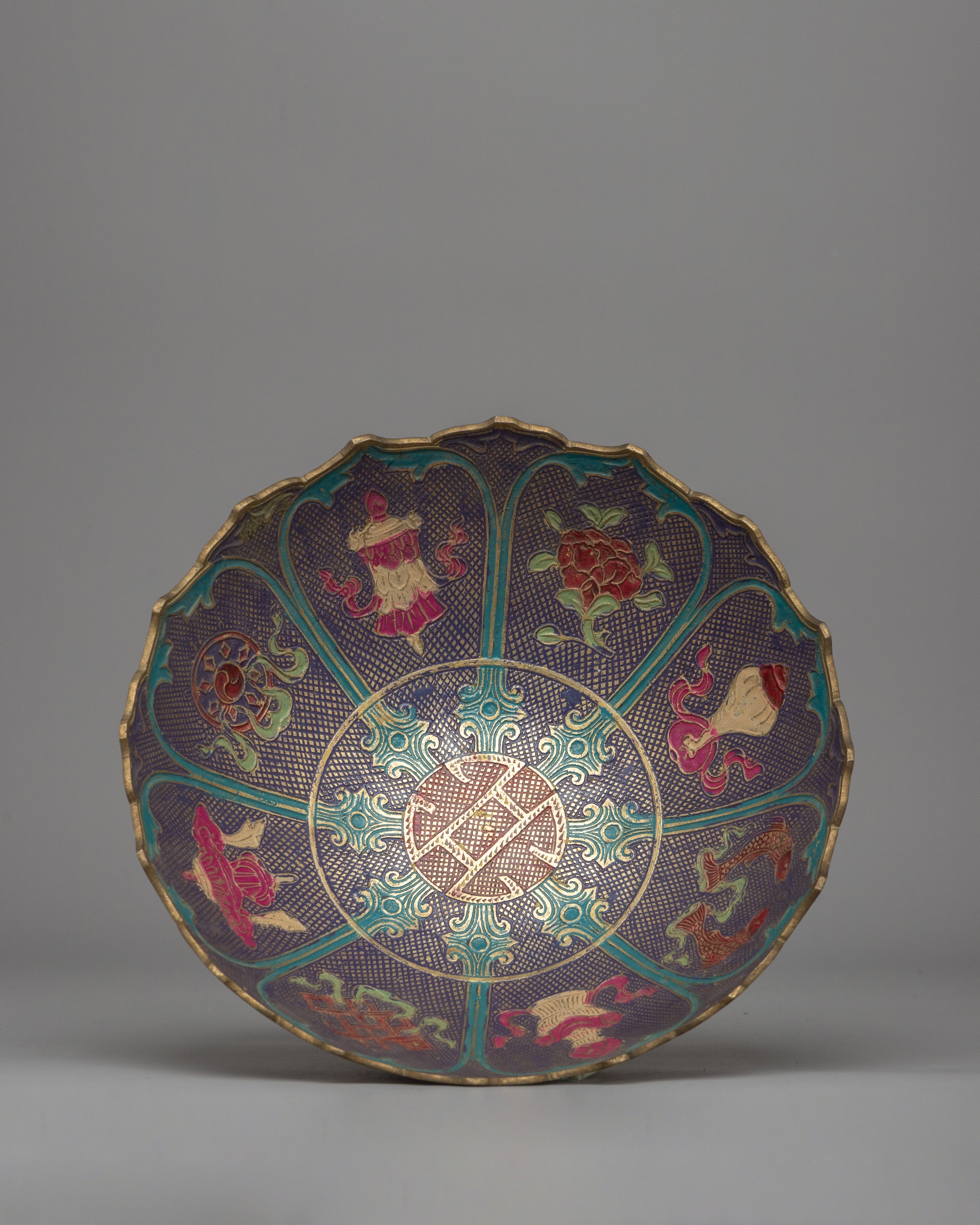 Himalayan Ritual Food Tray | Sacred Buddhist Offering Plate
