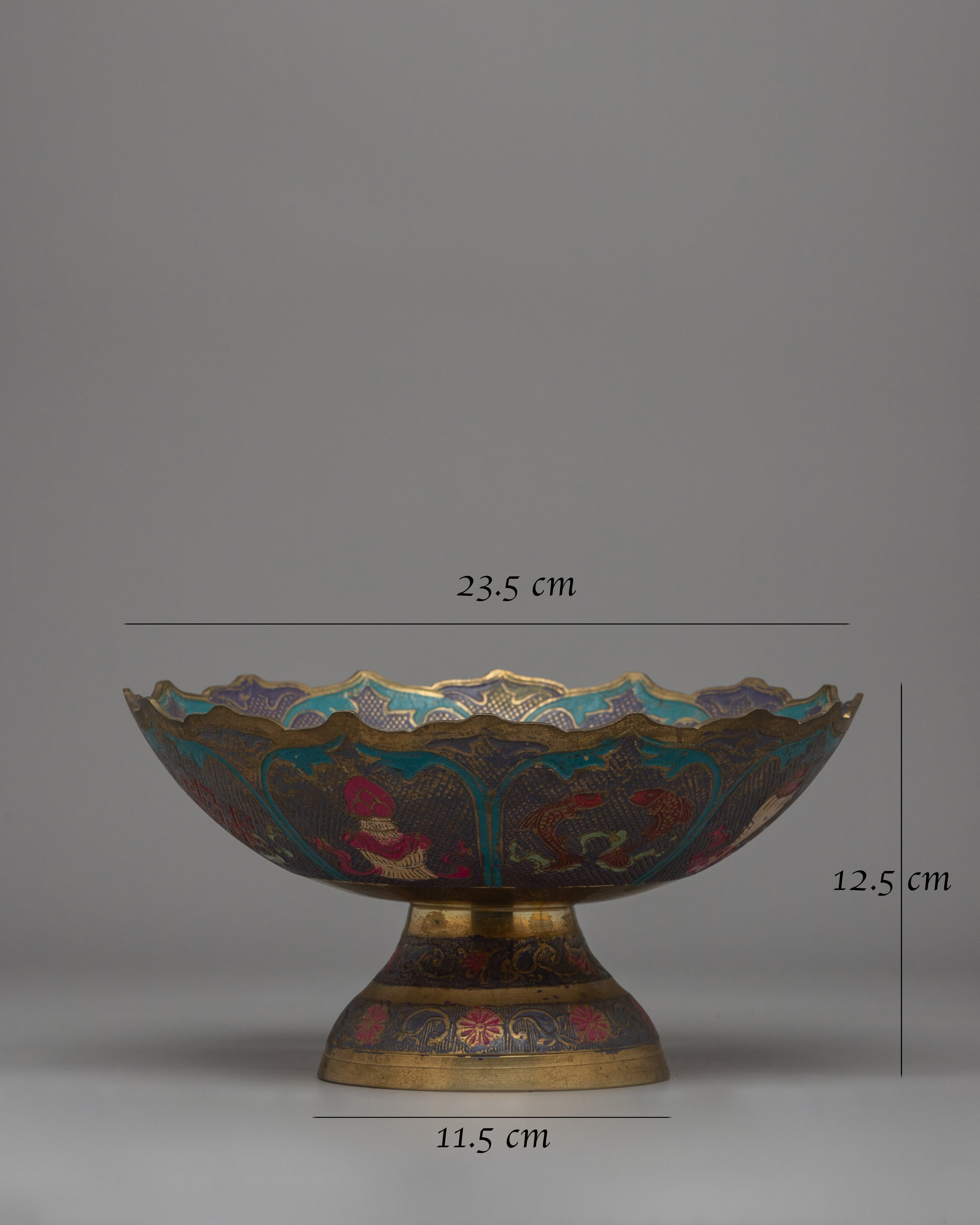 Himalayan Ritual Food Tray | Sacred Buddhist Offering Plate