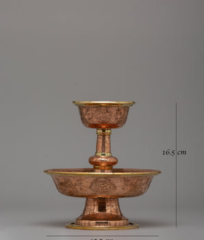 Buddhist Serkyem Set To Enhance Your Home Decor | Tibetan Ritual Offering Bowl