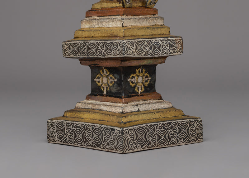 27.5cm Tibetan Dharma Stupa | A Sacred Symbol of Blessings