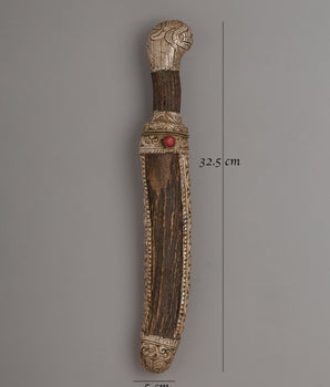 Handcrafted Ritual  Silver Knife | A Sacred Tibetan Artifact