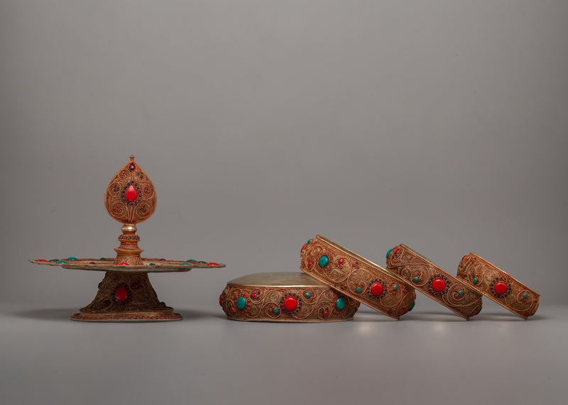 Tibetan Rice Offering Mandala | Buddhist altar piece