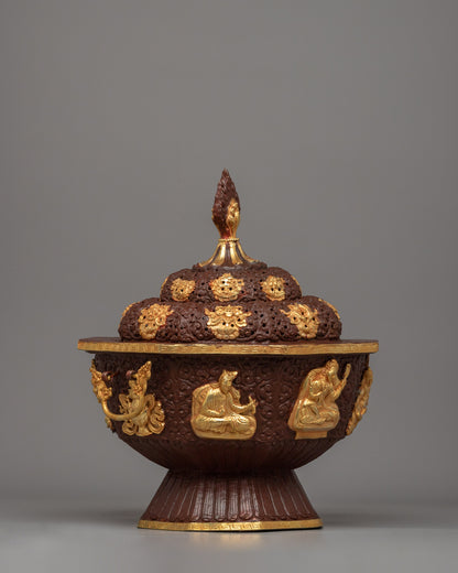 Tibetan Gold-Plated Incense Burner | Sacred Ritual Vessel