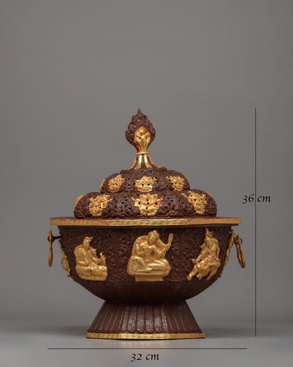 Tibetan Gold-Plated Incense Burner | Sacred Ritual Vessel