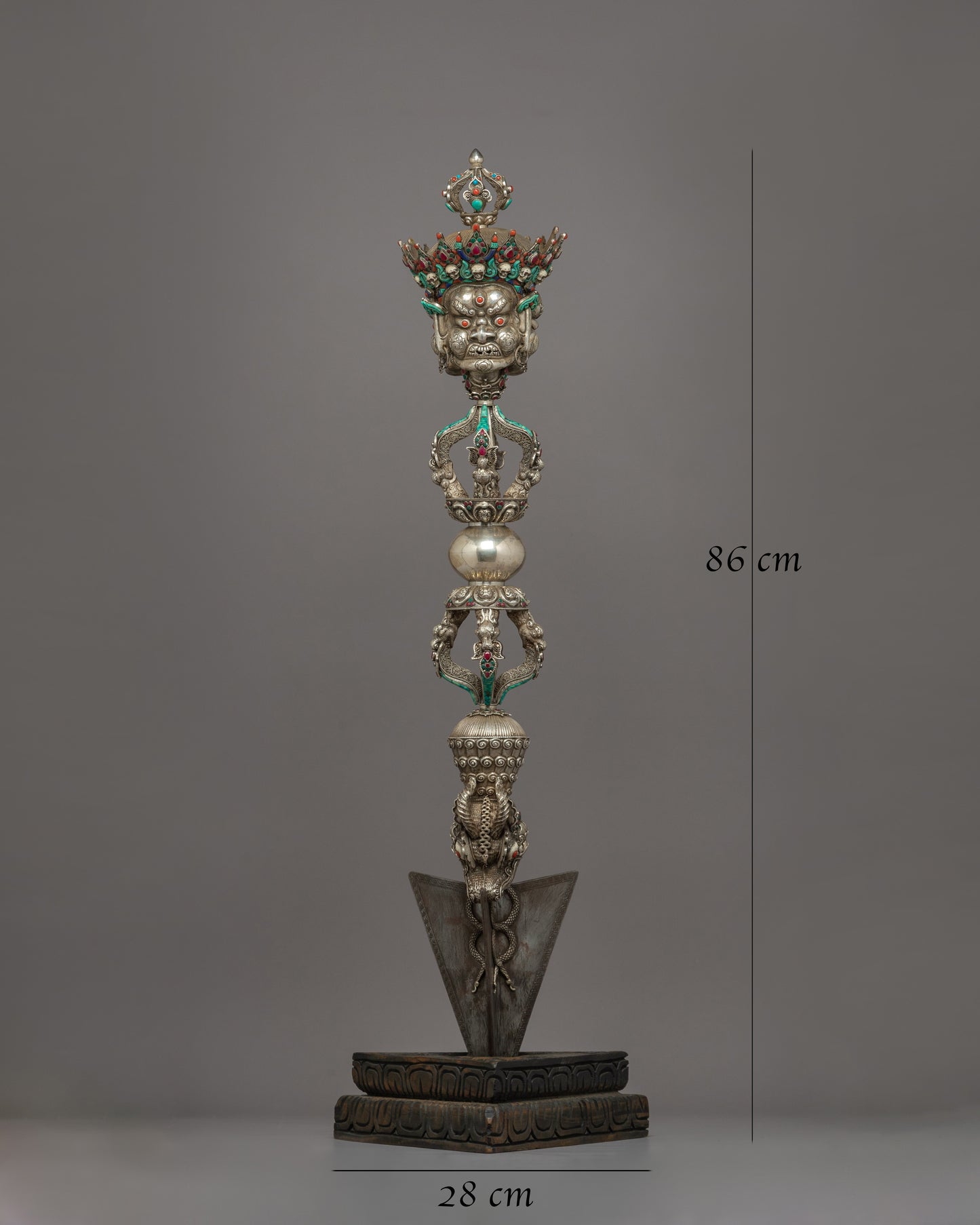 Silver Tibet Phurba | 86cm Silver Ritual Dagger