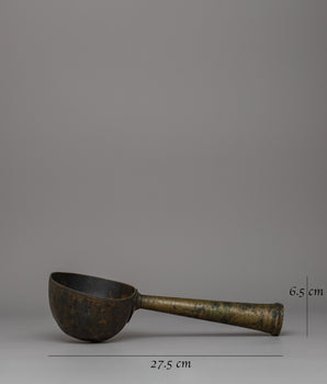 Tibetan Brass Ladle |  A Traditional Buddhist Altar Ceremony Tool