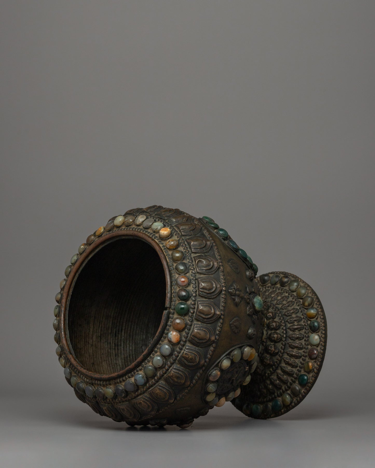 Artificial Stones Rice Pot | A Tibetan Buddhist Offering Vessel