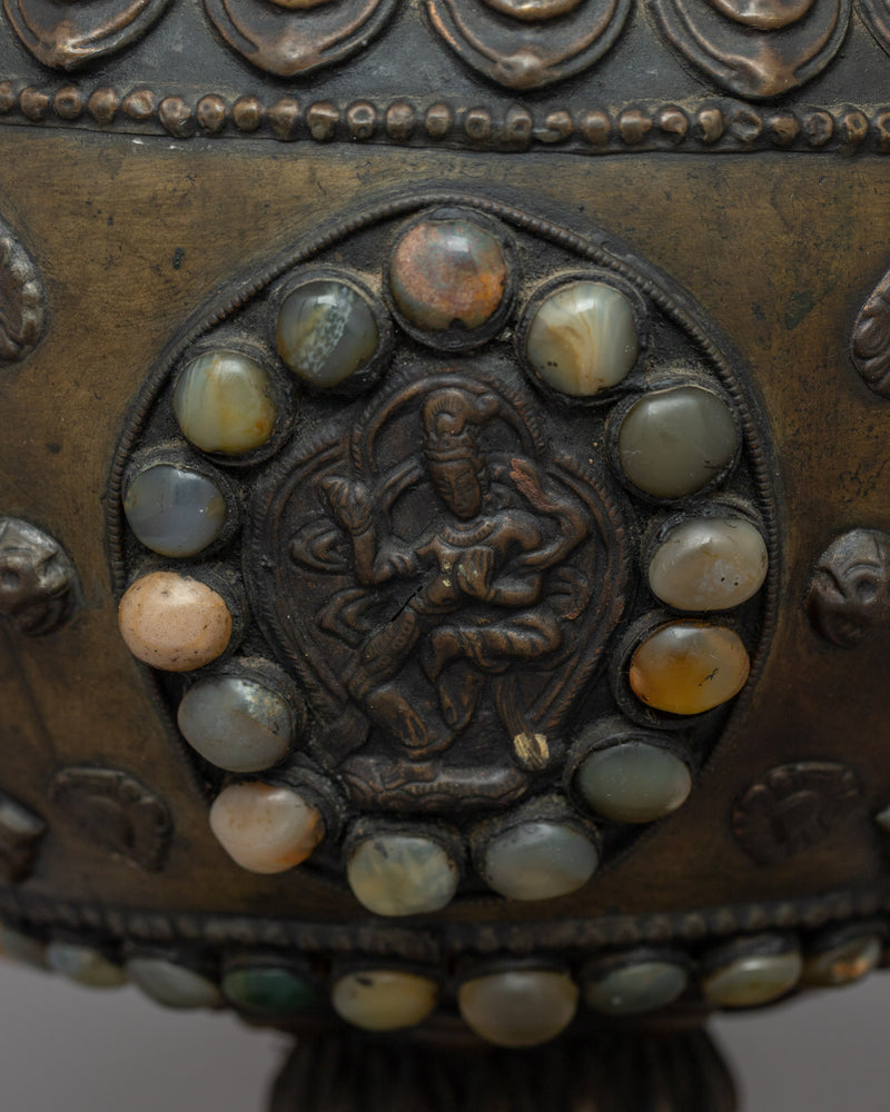 Artificial Stones Rice Pot | A Tibetan Buddhist Offering Vessel