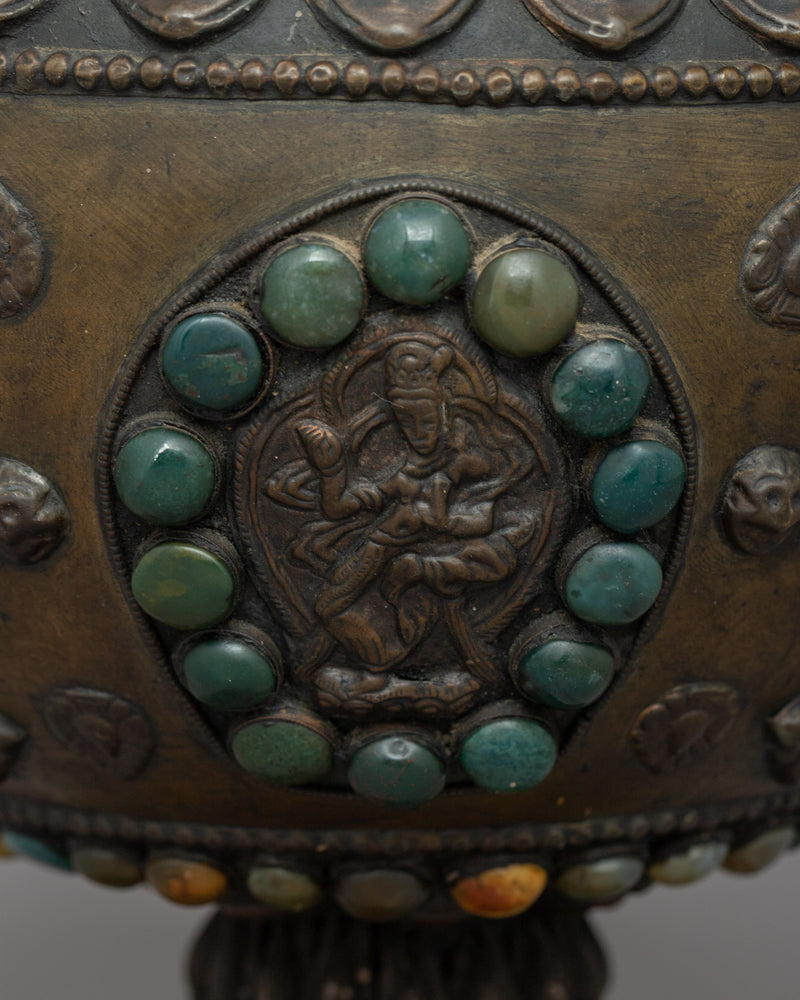 Artificial Stones Rice Pot | A Tibetan Buddhist Offering Vessel