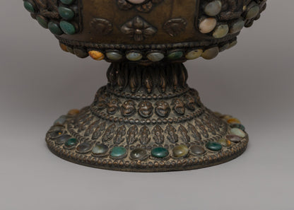 Artificial Stones Rice Pot | A Tibetan Buddhist Offering Vessel