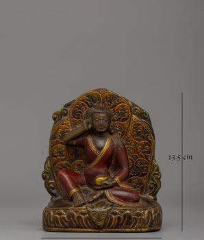 Tibetan Buddhist Master Milarepa Statue | Sacred Stone Statue of Jetsun Milarepa