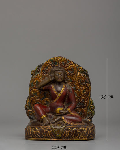 Tibetan Buddhist Master Milarepa Statue | Sacred Stone Statue of Jetsun Milarepa