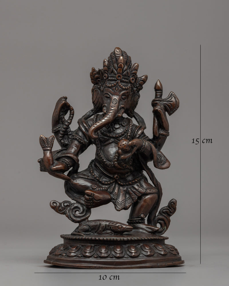 Handcrafted Standing Ganesha Statue | Sacred Buddhist Protector Deity