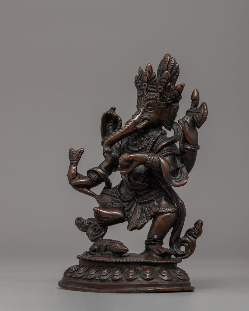 Handcrafted Standing Ganesha Statue | Sacred Buddhist Protector Deity