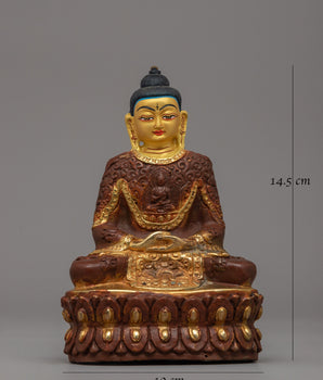 Gold-plated Pure Land Amitabha Buddha Statue | Sacred Amitabha Buddha for Meditation