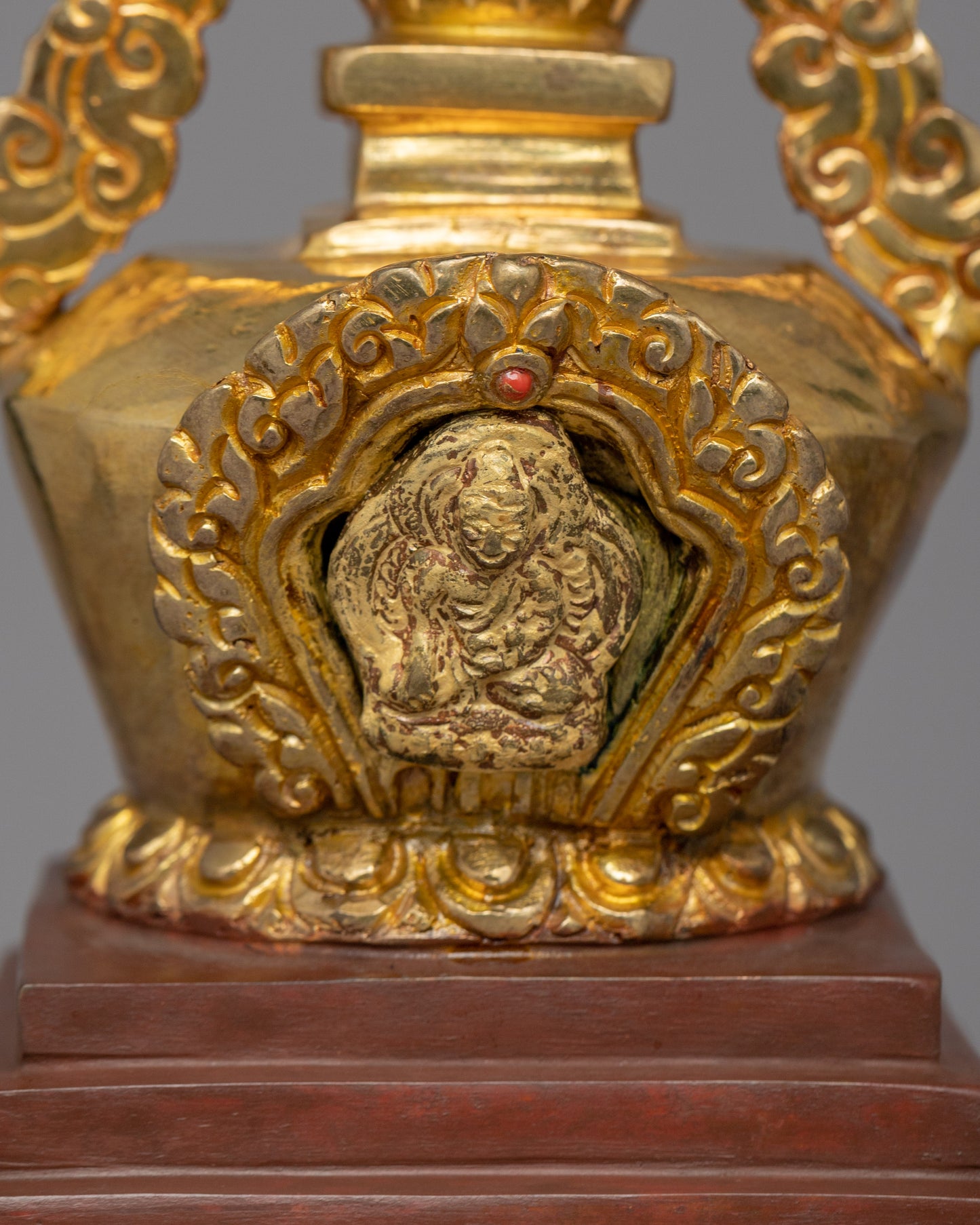 Handcrafted Buddhist Enlightenment Stupa |  Sacred Tibetan Shrine