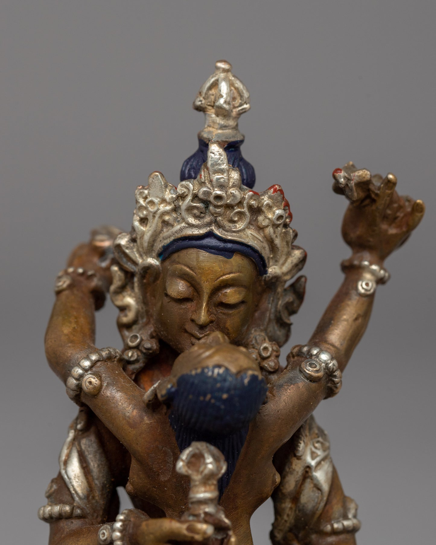 Handcrafted Tibetan Vajrasattva Consort Statue | Spiritual Purification Deity