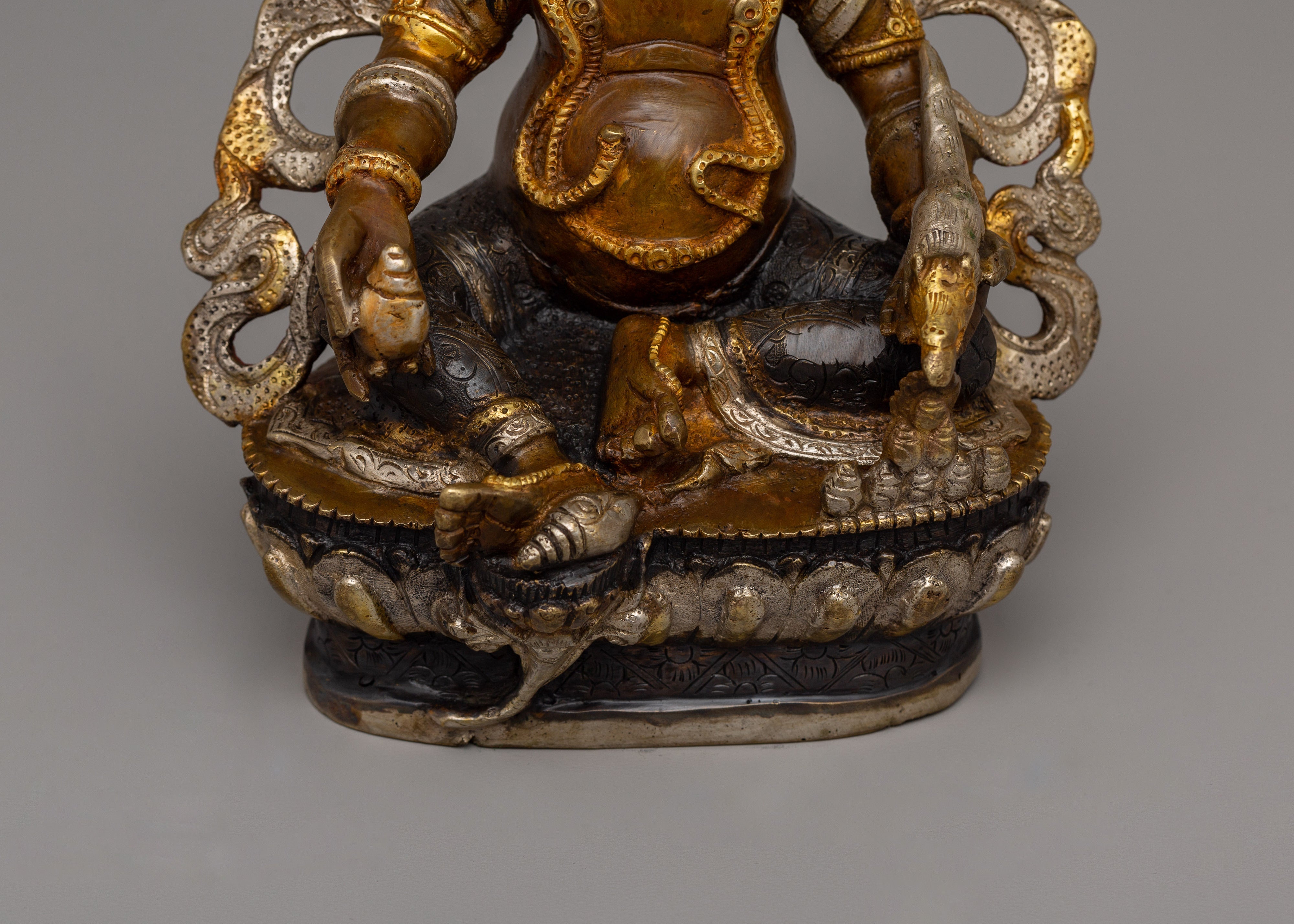 Dzambhala Buddhist Wealth Deity Statue | Tibetan Buddhist Shrine and Altar Decor