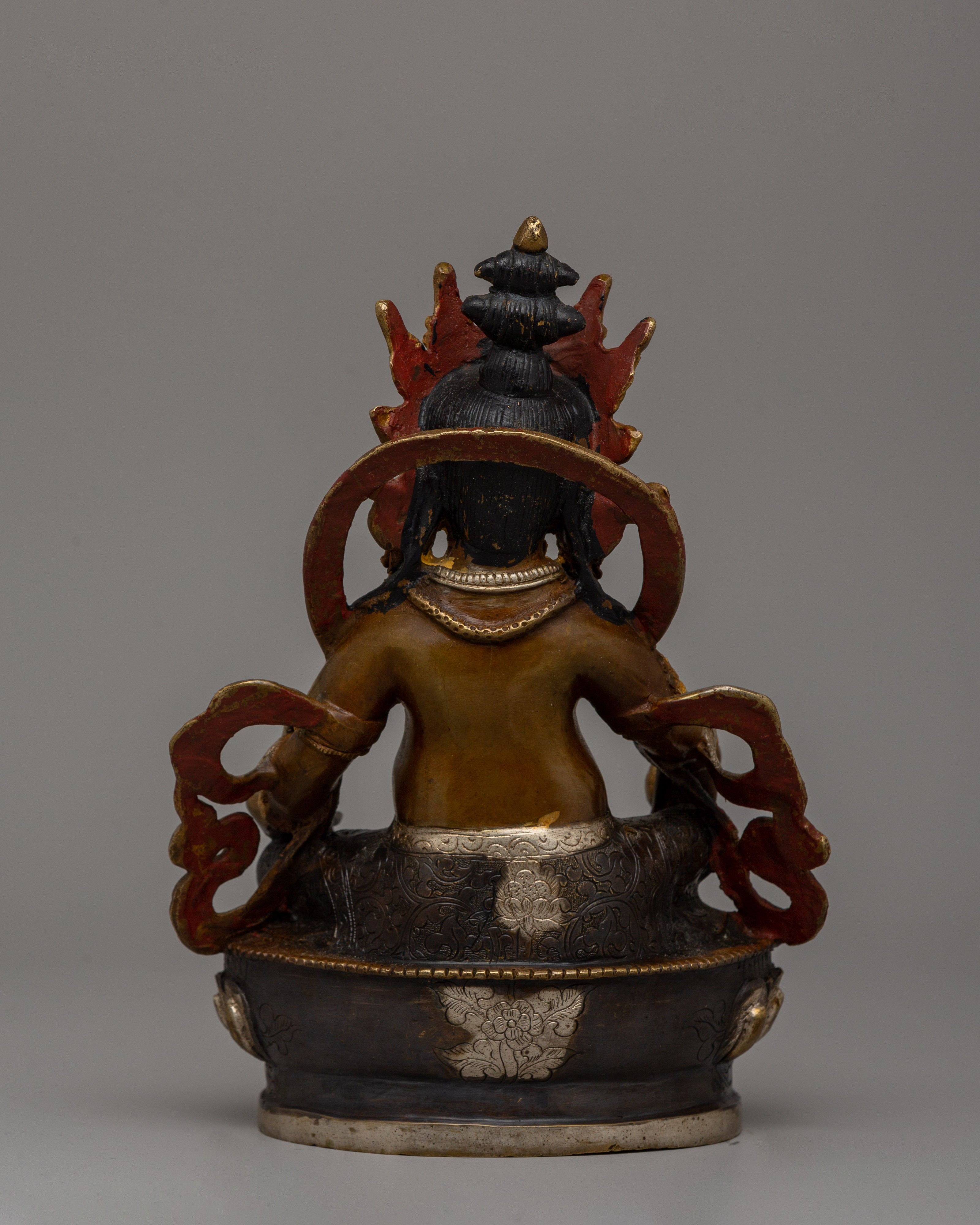 Dzambhala Buddhist Wealth Deity Statue | Tibetan Buddhist Shrine and Altar Decor