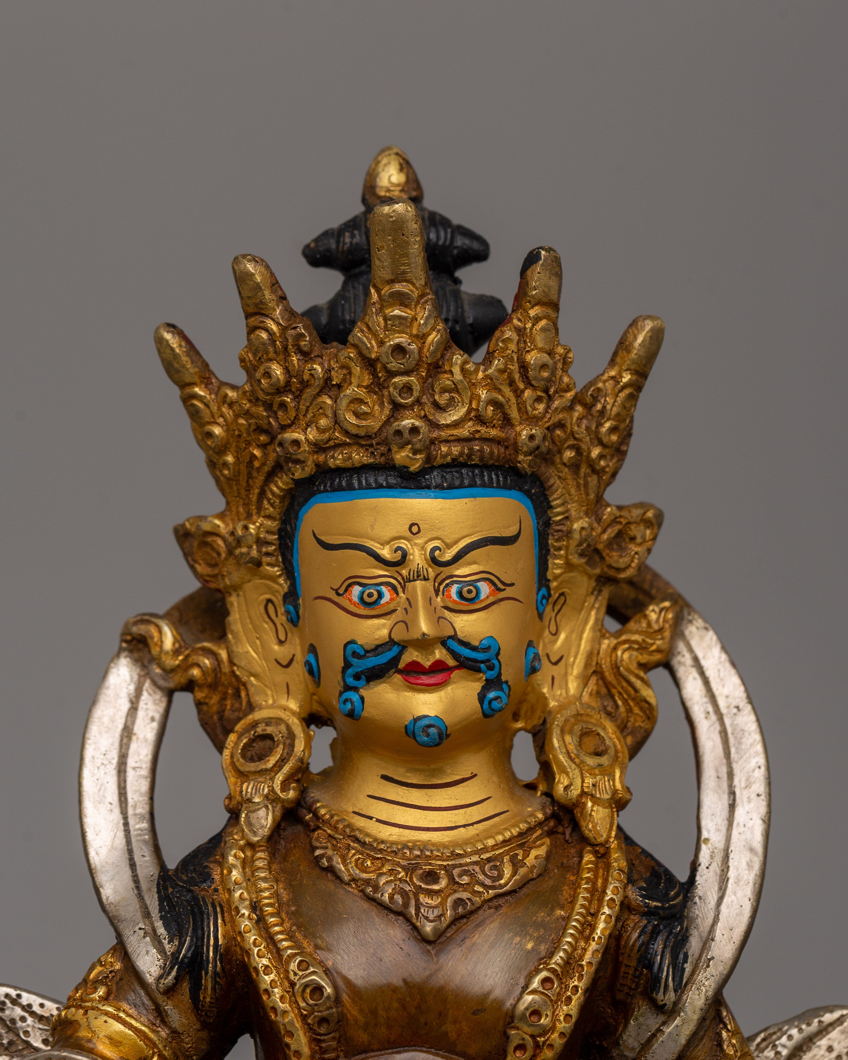 Dzambhala Buddhist Wealth Deity Statue | Tibetan Buddhist Shrine and Altar Decor