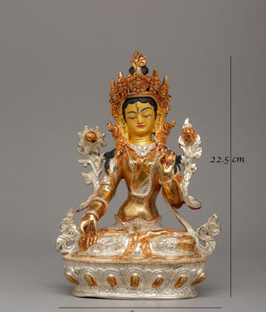 White Tara Tibetan Goddess Statue | Compassion & Healing Goddess