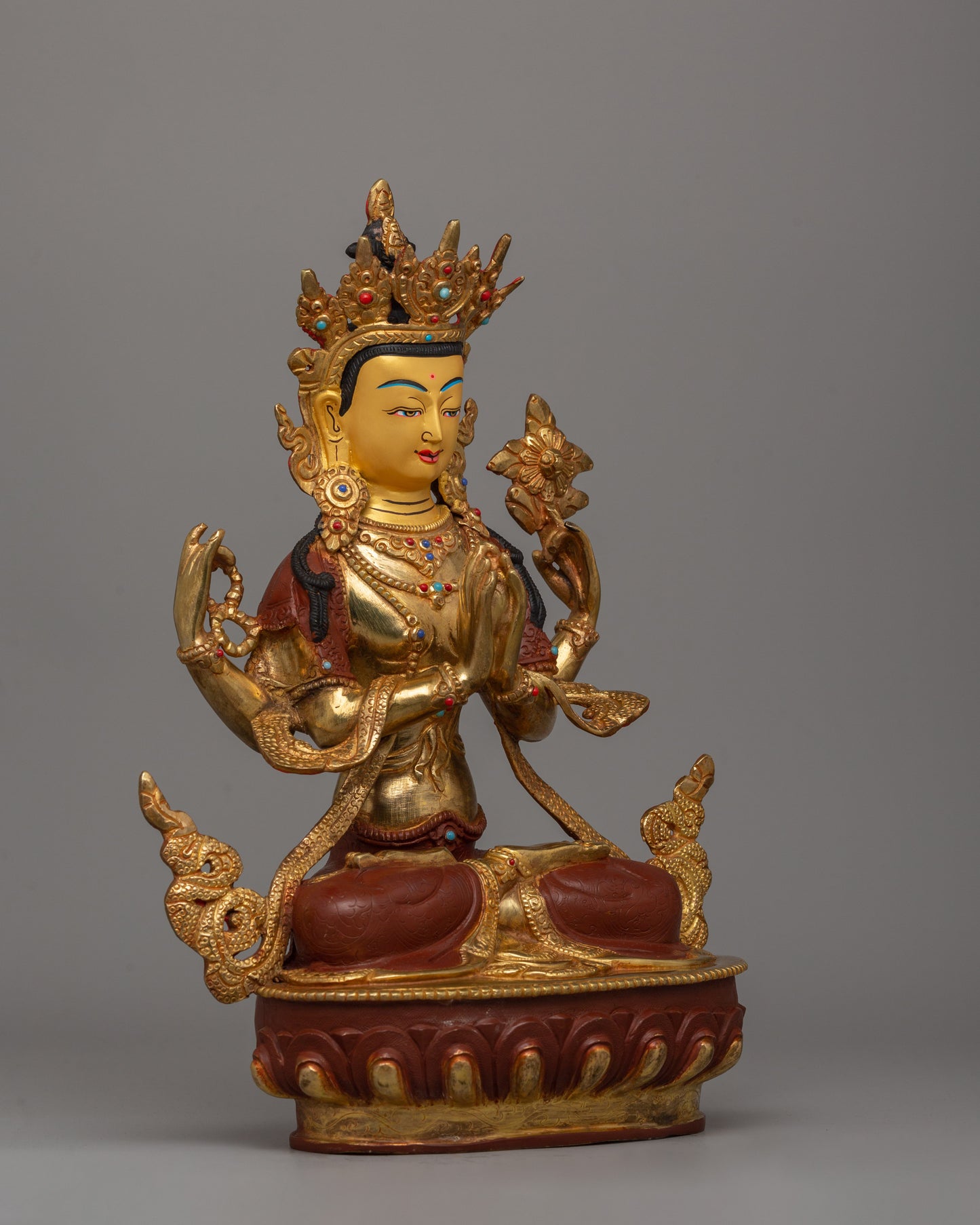 Chenresig Bodhisattva of Compassion Statue | Buddhism Figurine for Meditation