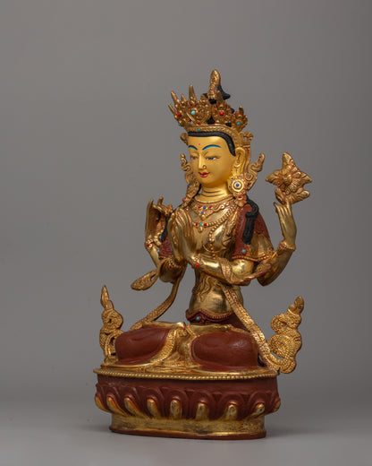 Chenresig Bodhisattva of Compassion Statue | Buddhism Figurine for Meditation