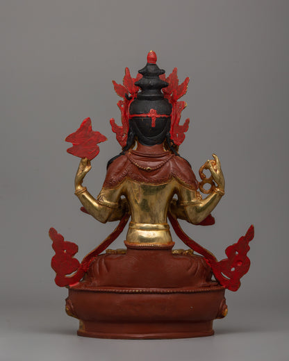 Chenresig Bodhisattva of Compassion Statue | Buddhism Figurine for Meditation