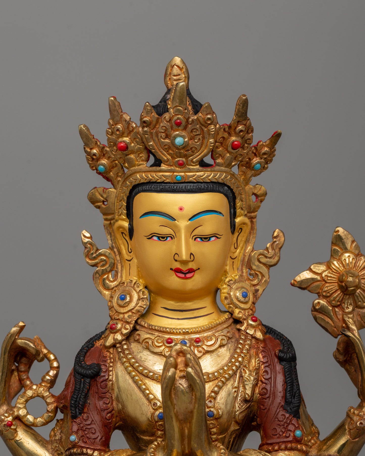 Chenresig Bodhisattva of Compassion Statue | Buddhism Figurine for Meditation