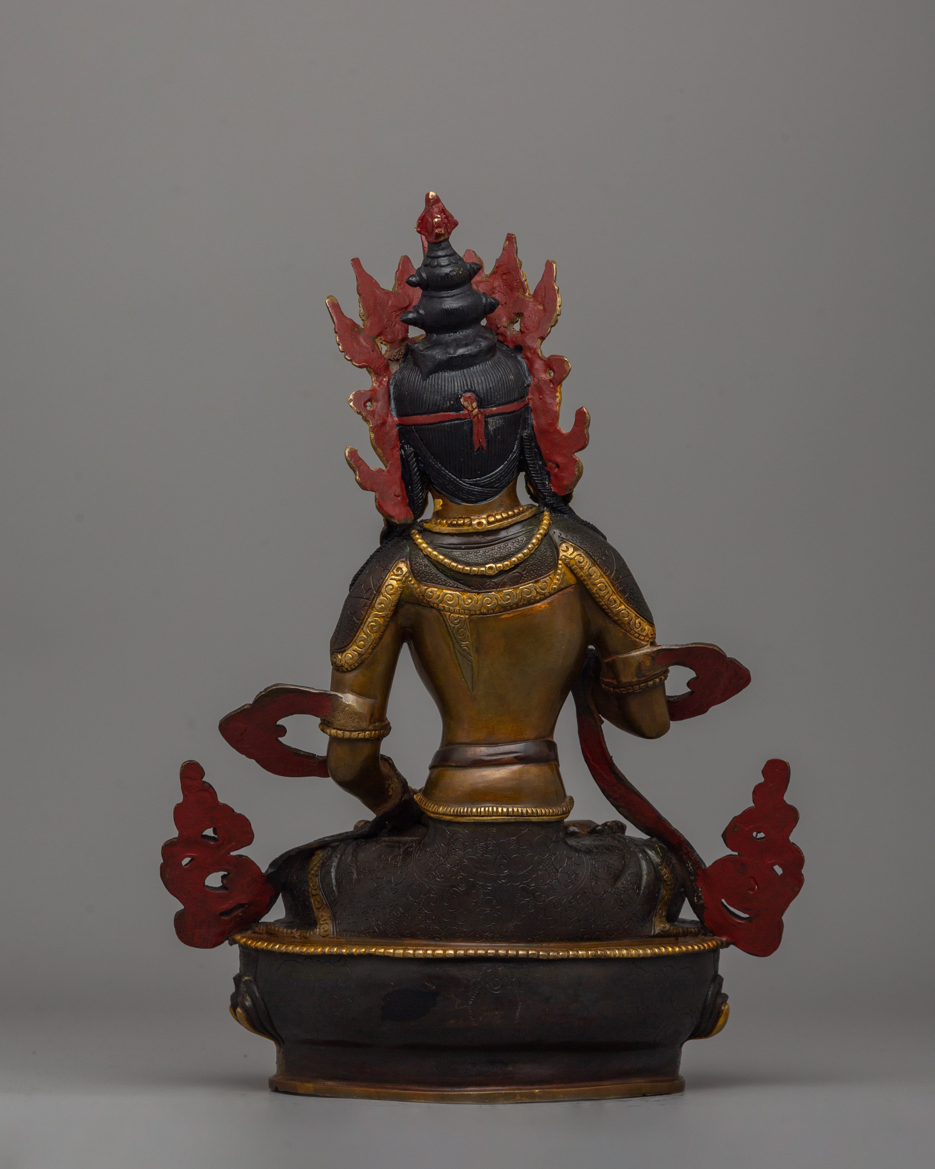 Vajrasattva Buddhist Purification Deity | Oxidized Copper with Gold Plated Figurine