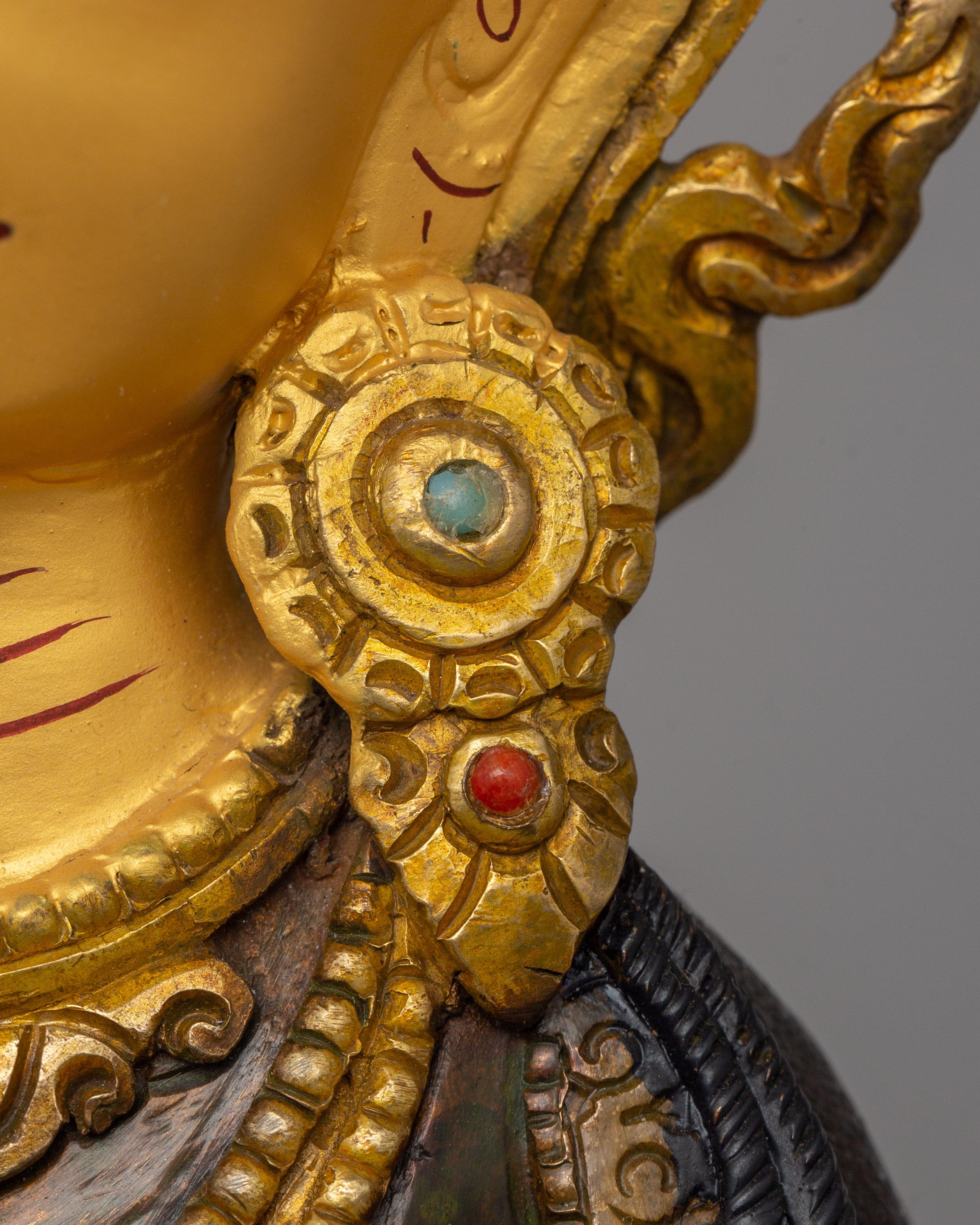 Vajrasattva Buddhist Purification Deity | Oxidized Copper with Gold Plated Figurine
