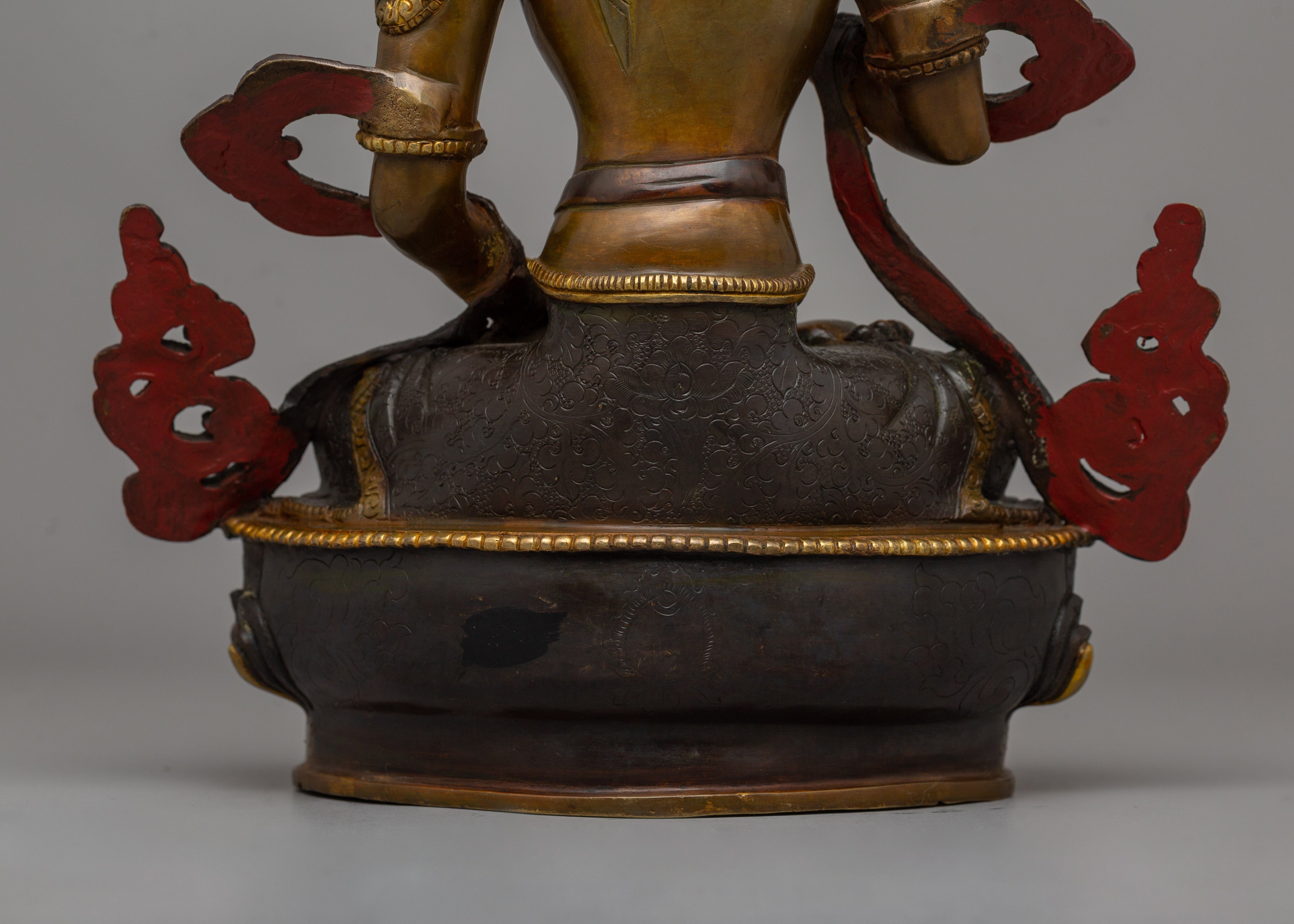 Vajrasattva Buddhist Purification Deity | Oxidized Copper with Gold Plated Figurine