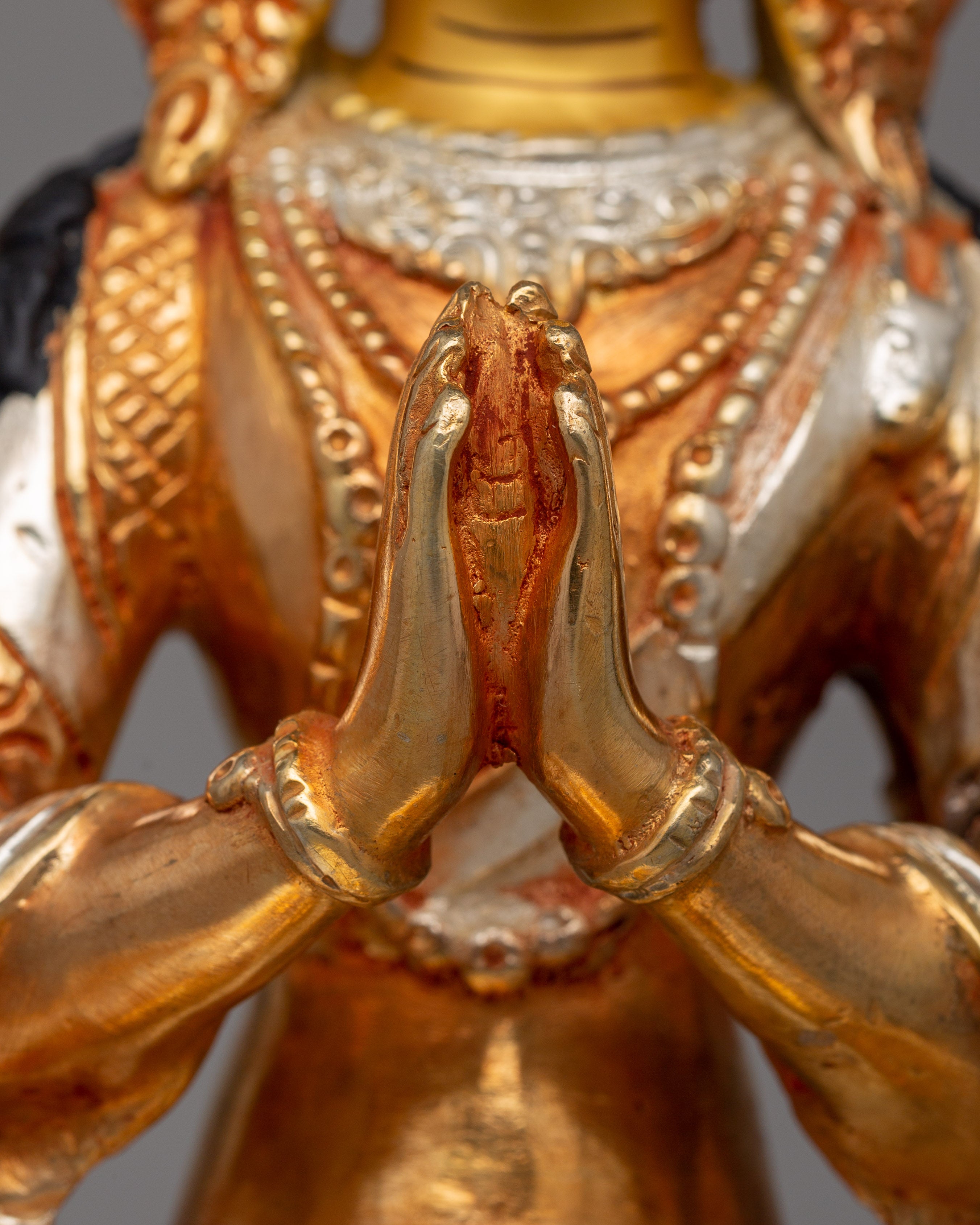 Chenrezig with Beautiful Sacred Halo Statue | Himalayan Sacred Shrine Artwork