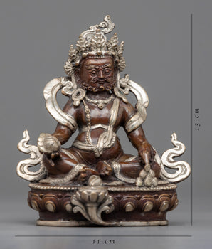 Dzambhala, the Deity of Wealth and Prosperity Sculpture |  Buddhist Oxidized Copper Statue