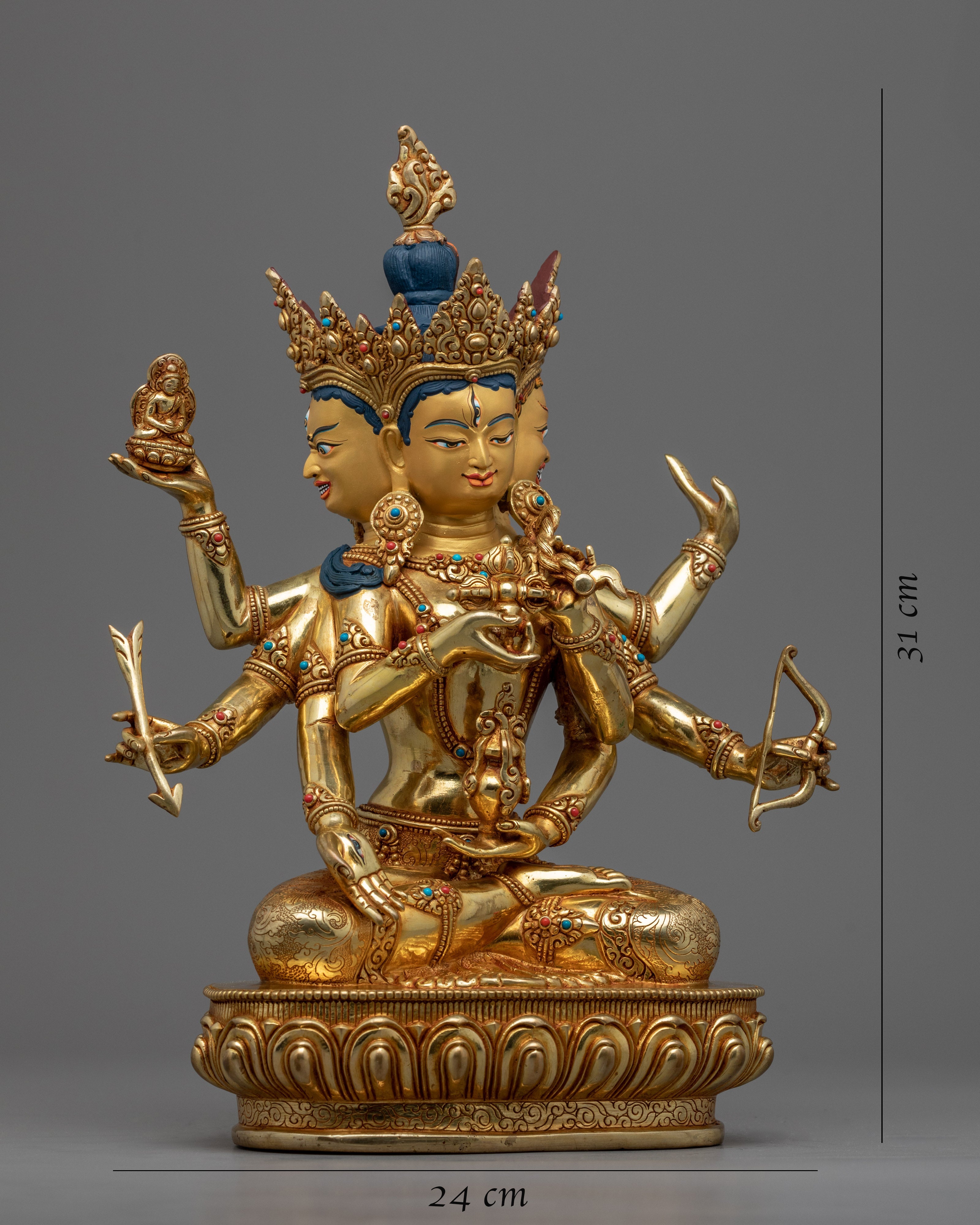 Golden Statue For Namgyalma Short Mantra | Deity for Long Life and Purification