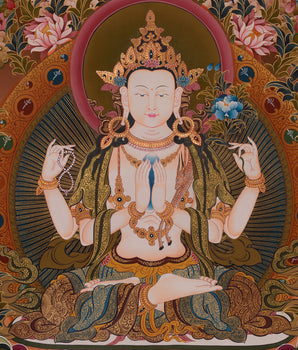 Three Great Bodhisattvas of Compassion and Enlightened Wisdom and Power