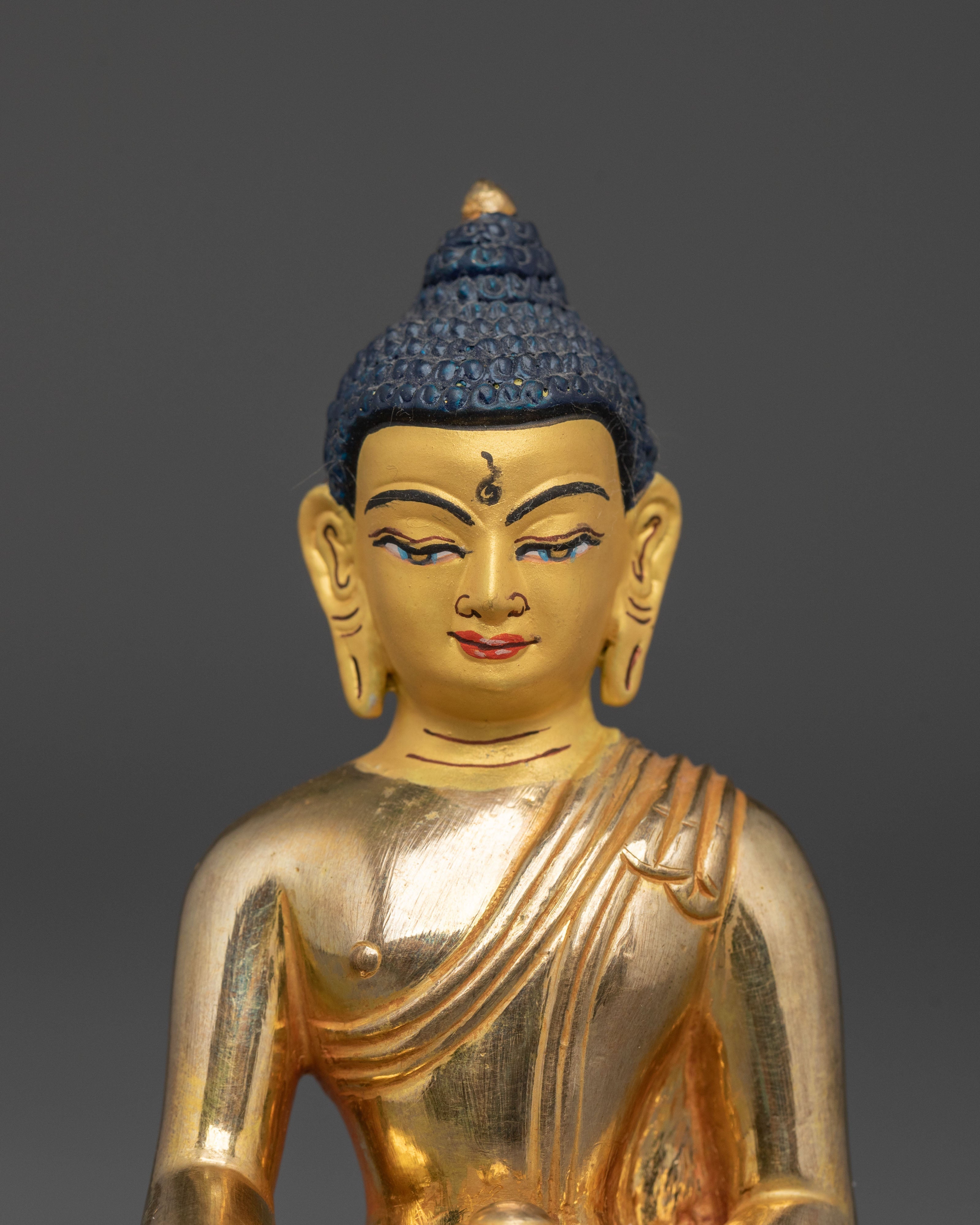 Hand-Carved Shakyamuni Buddha Figurine | Symbol of Enlightenment