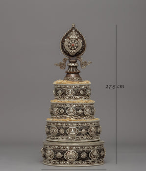 Silver Plated Mandala Offering Set | Perfect Buddhist Ritual Item