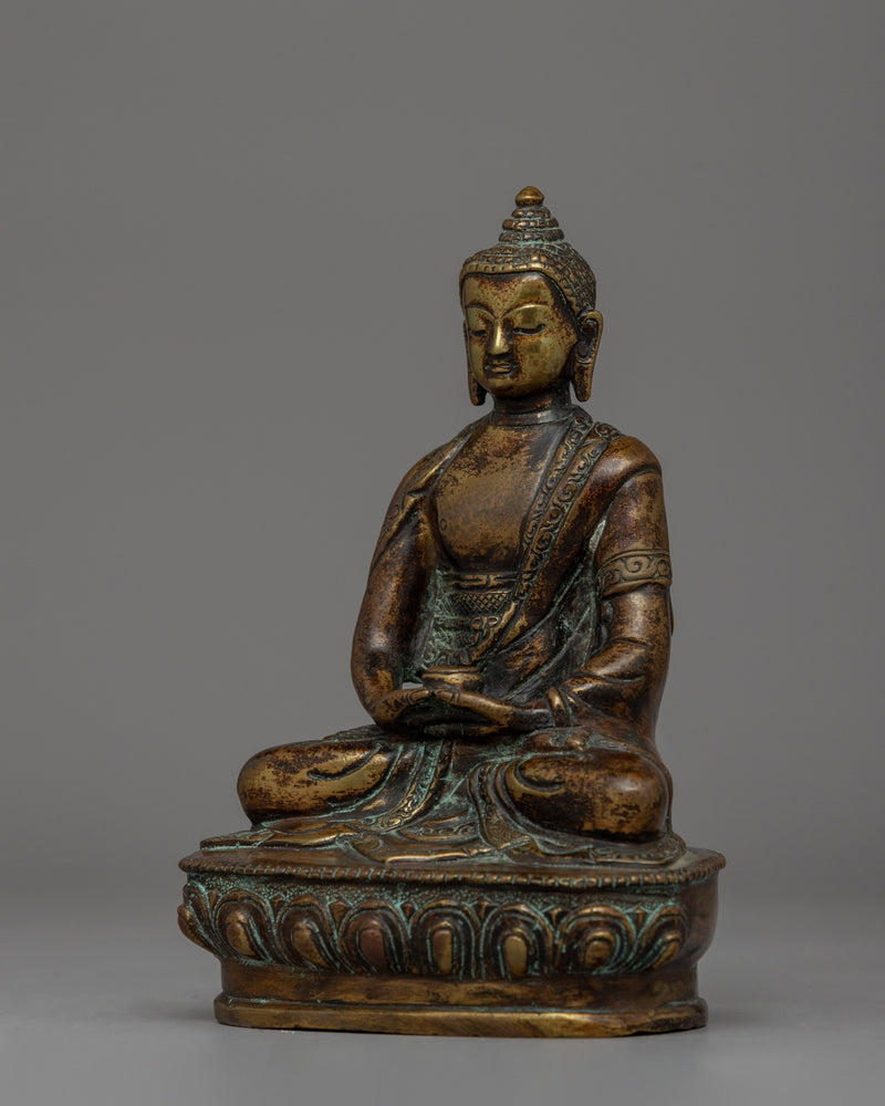 Antique Finished Amitabha Buddha Statue | Symbol of Compassion and Wisdom