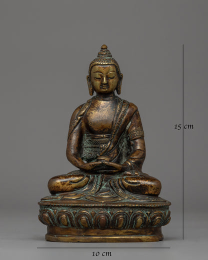 Antique Finished Amitabha Buddha Statue | Symbol of Compassion and Wisdom