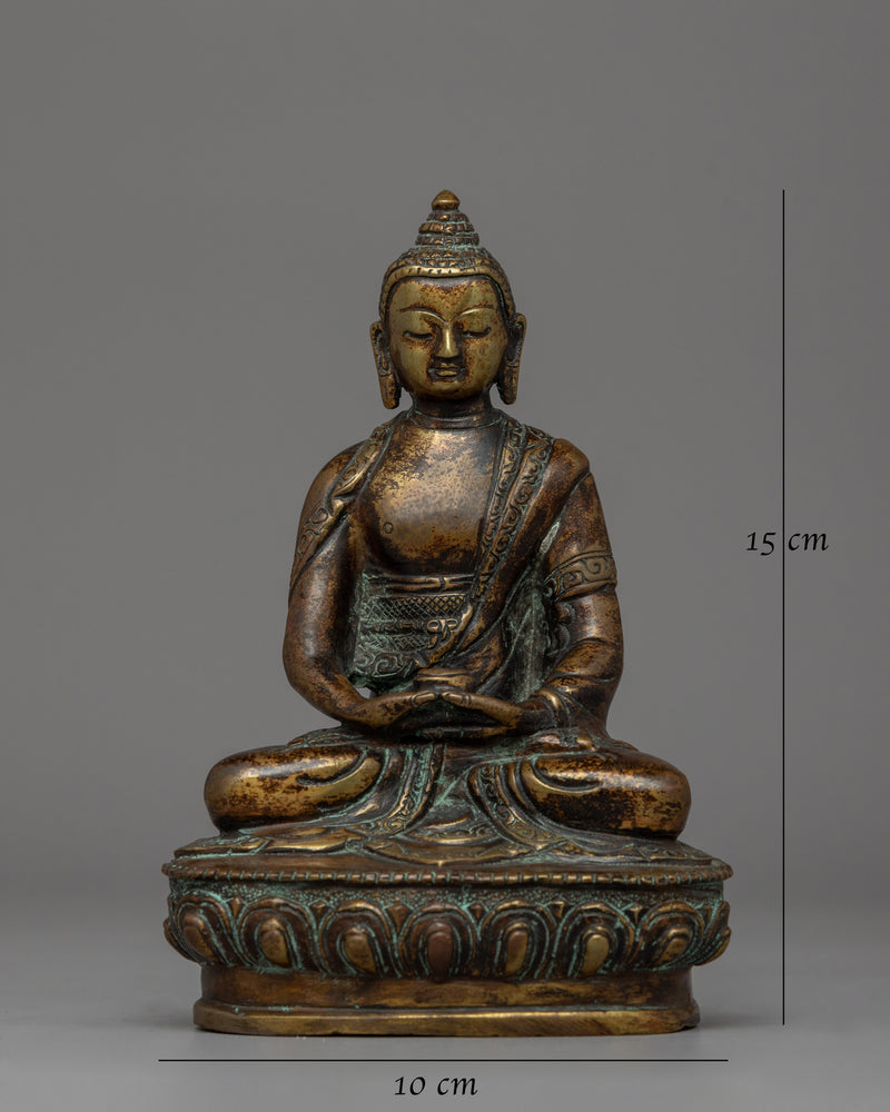 Antique Finished Amitabha Buddha Statue | Symbol of Compassion and Wisdom