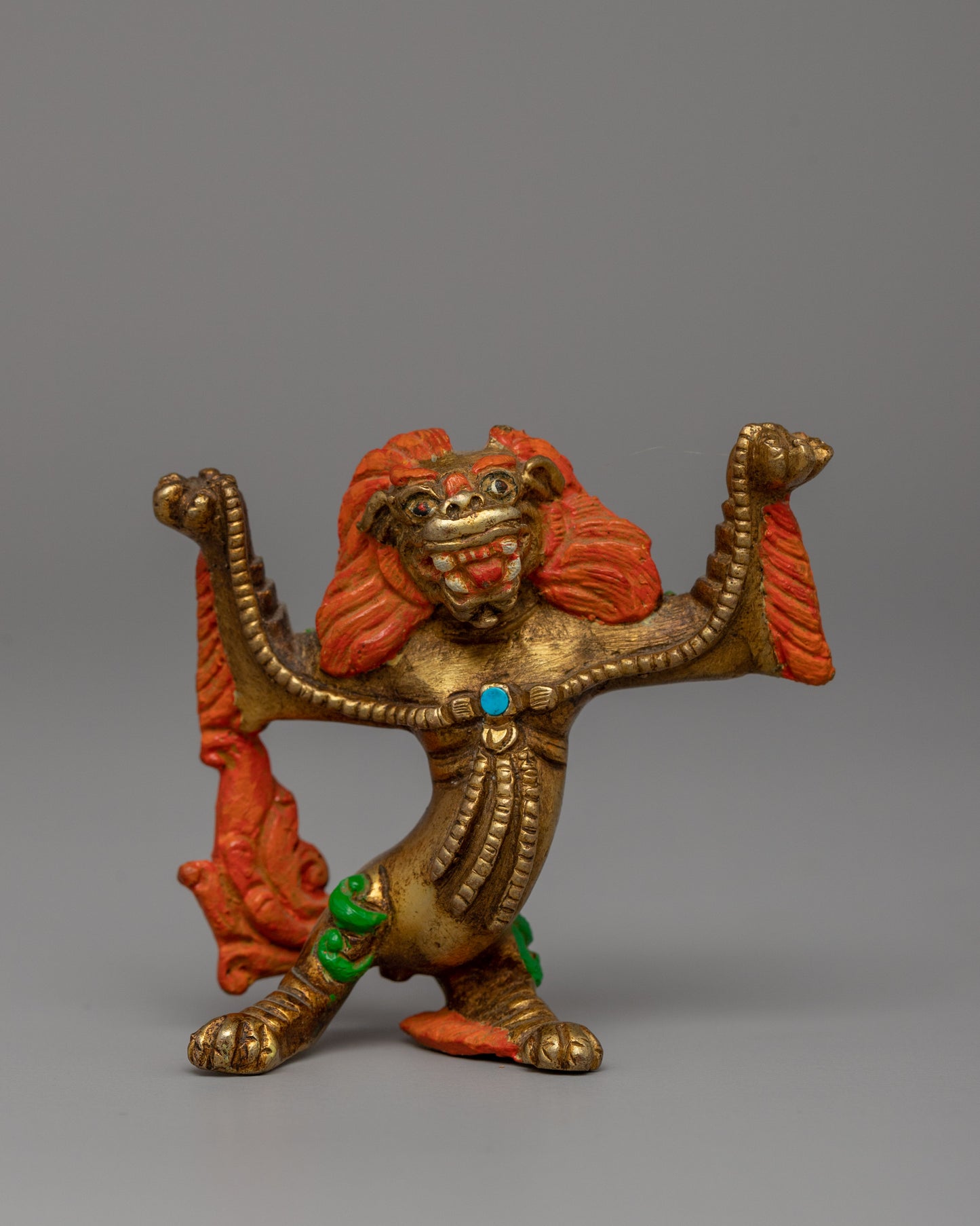 Handcrafted Standing Lion Statue Set | Decorative Spiritual Lion Figurines